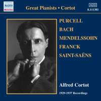 Great Pianists - Cortot, PURCELL, BACH, MENDELSSOHN, FRANCK, SAINT-SAENS, nagr. 1929-37