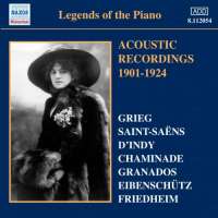 Legends of the Piano - Acoustic Recordings 1901-24 recordings