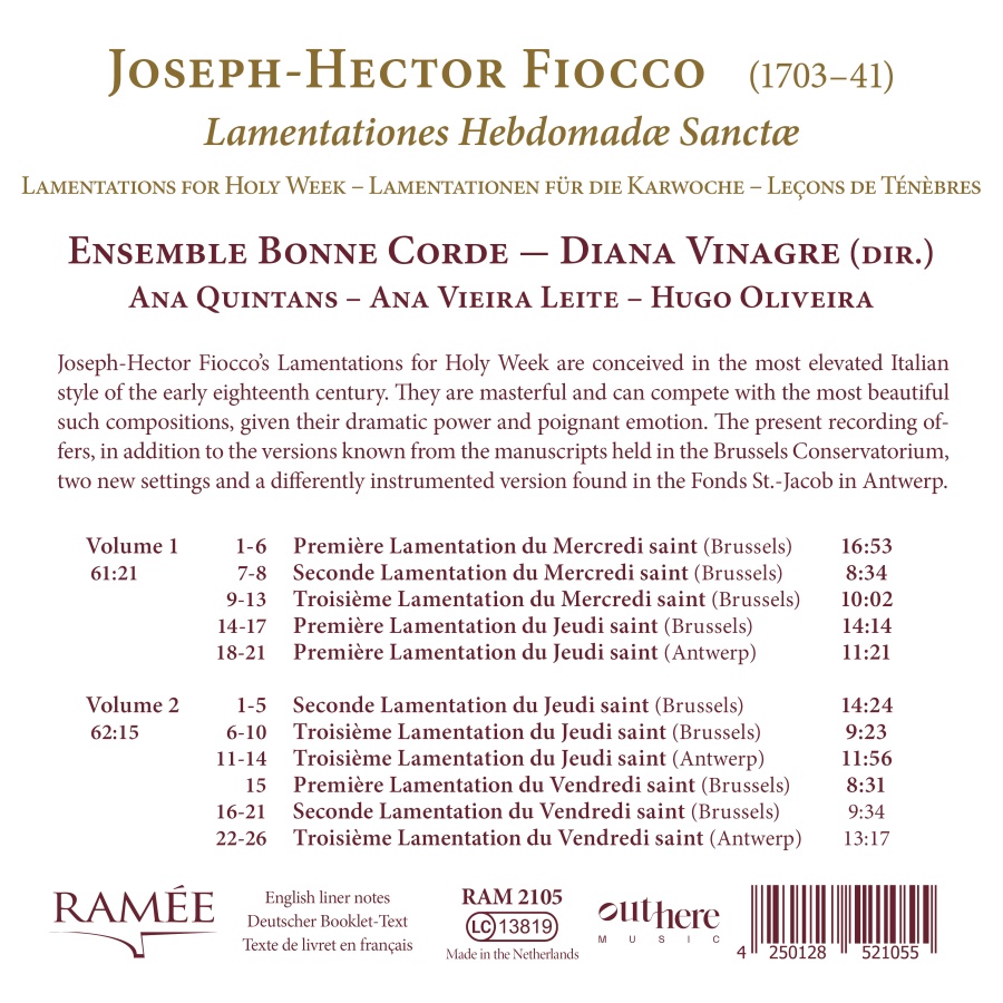 Fiocco: Lamentationes Hebdomadæ Sanctæ - slide-1