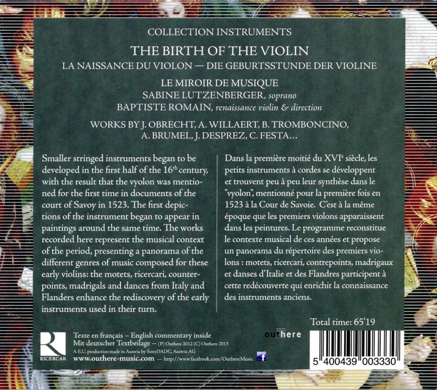 The Birth of the Violin - Josquin Desprez, Obrecht, Festa, Brumel, Willaert, ... - slide-1