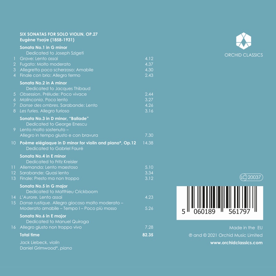Ysaye: Six Sonatas for Solo Violin - slide-1