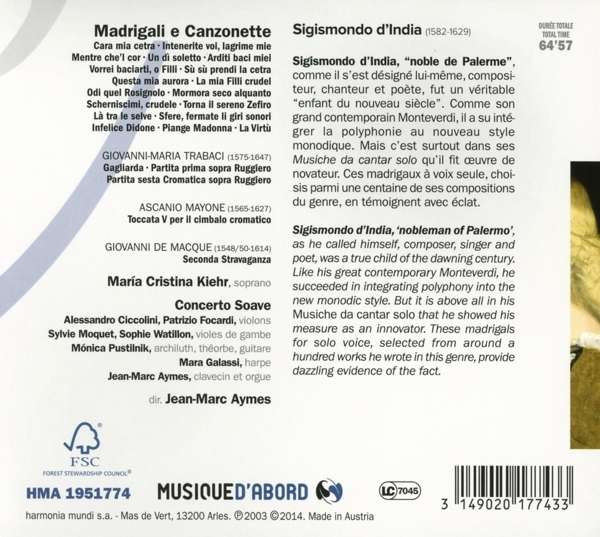 D'India: Madrigali e Canzonette - slide-1