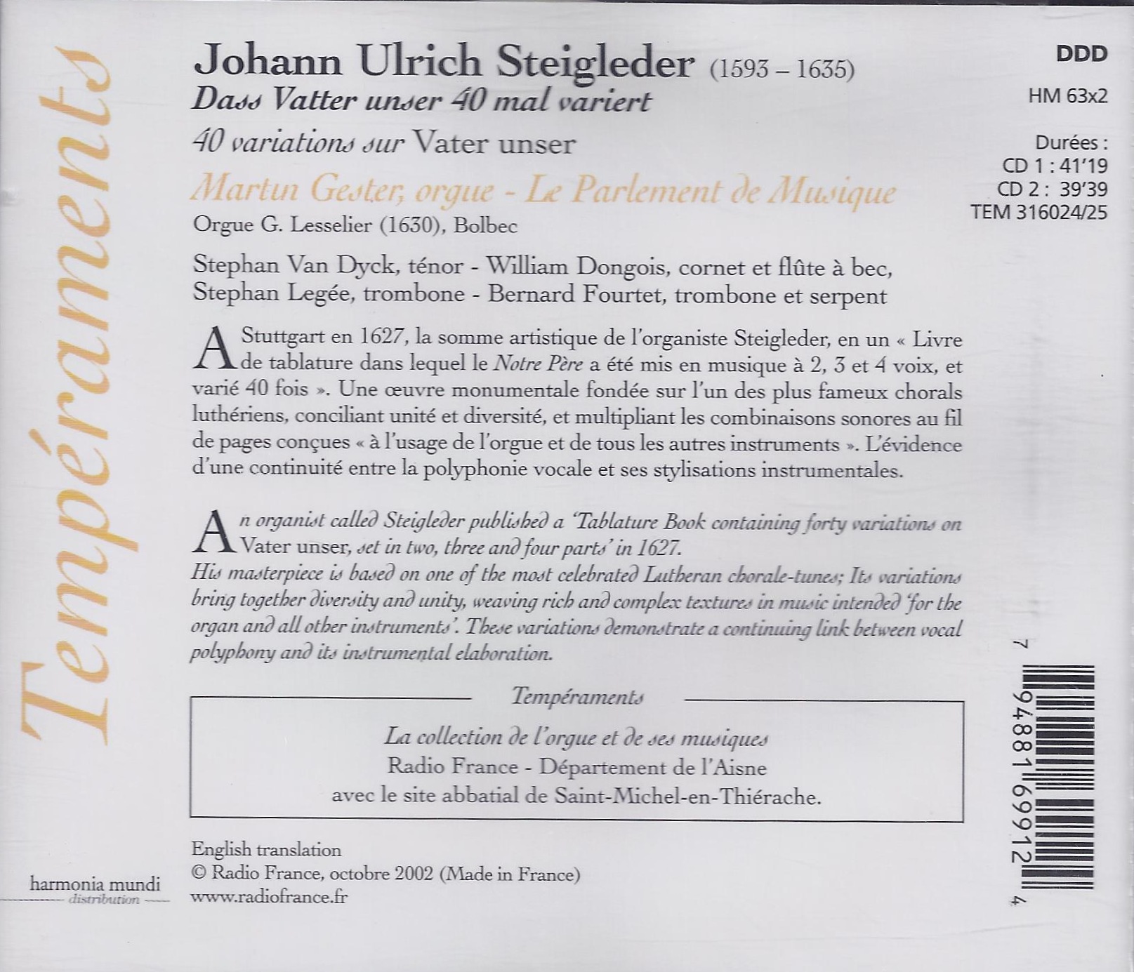 Steigleder: 40 Variationen über "Vater unser" - slide-1