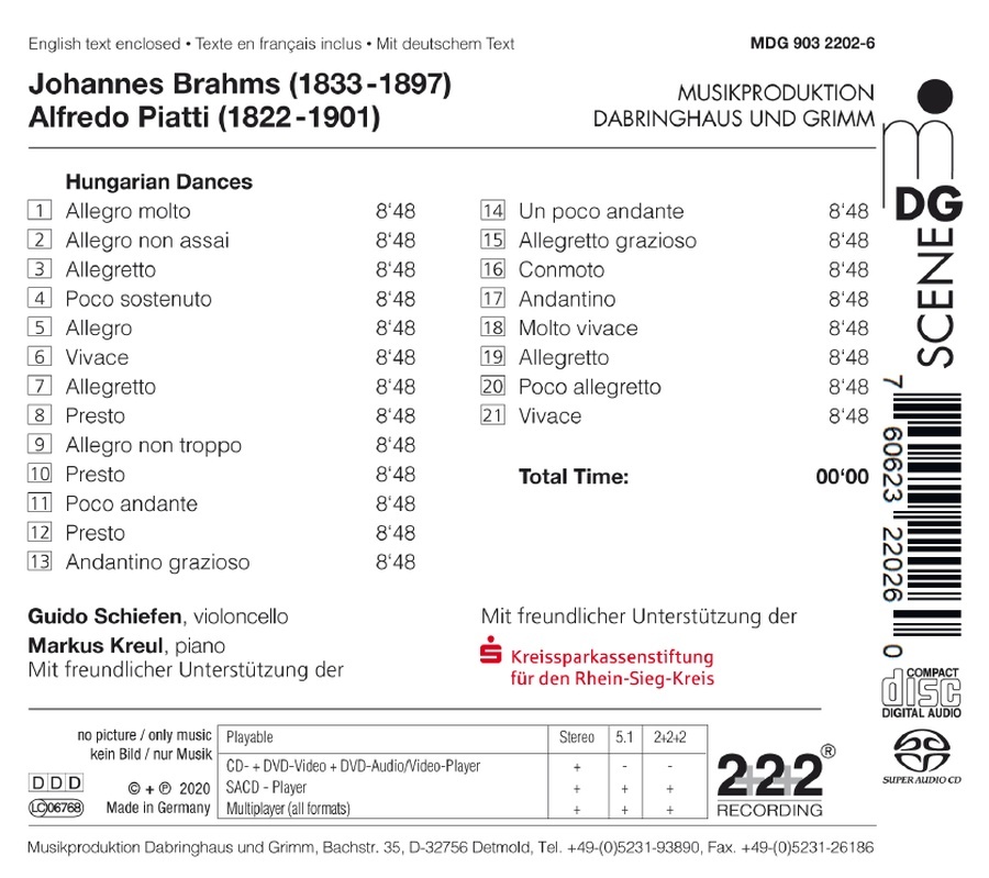Brahms; Piatti: Hungarian Dances - slide-1