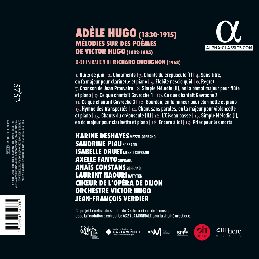 Adèle Hugo: Mélodies sur des poèmes de Victor Hugo - slide-1