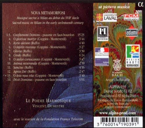 Coppini-Monteverdi: Nova Metamorfosi (Musique sacrée au début du XVIIe siecle ,Sacred music in Milan in the early seventeenth century) - slide-1