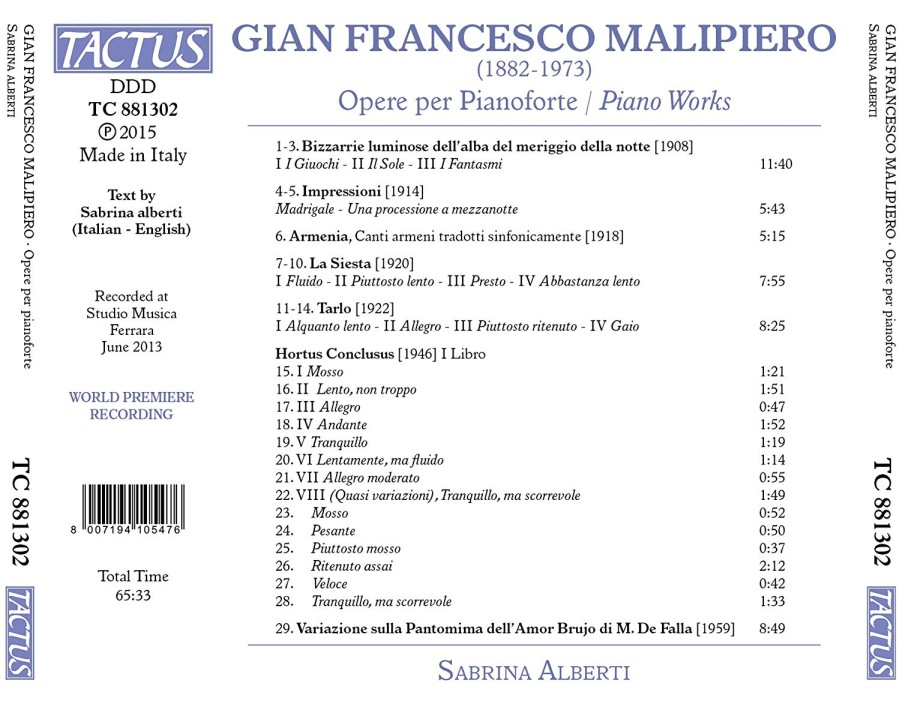 Malipiero: Piano Works - slide-1