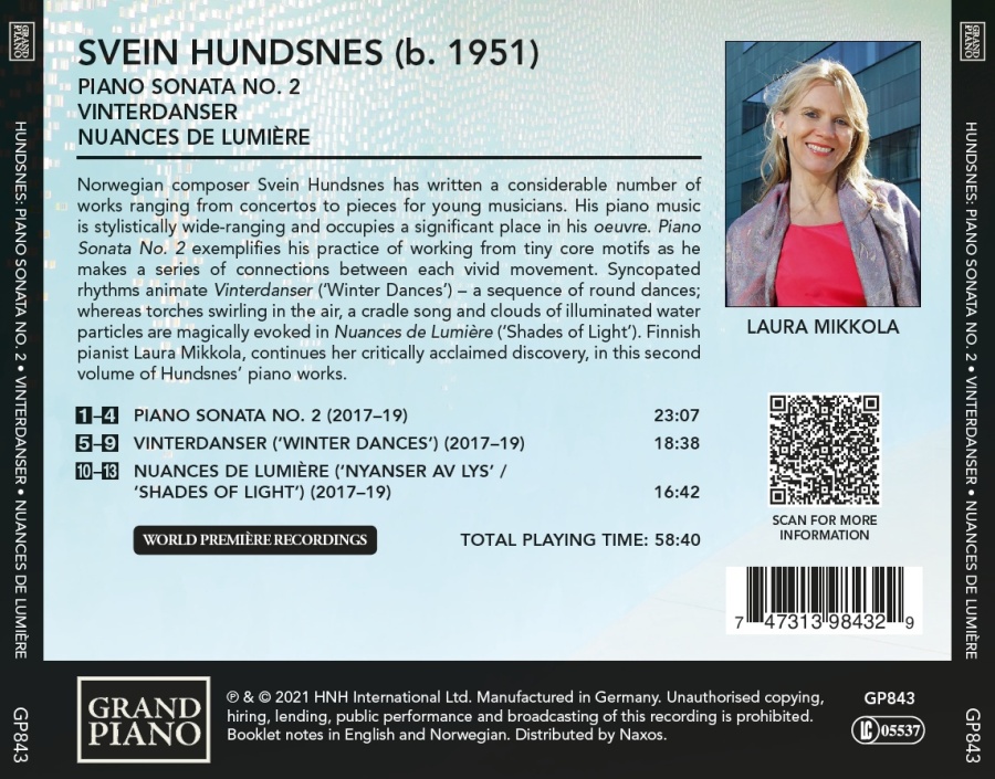 Hundsnes: Piano Sonata No. 2; Vinterdanser; Nuances de lumiere - slide-1