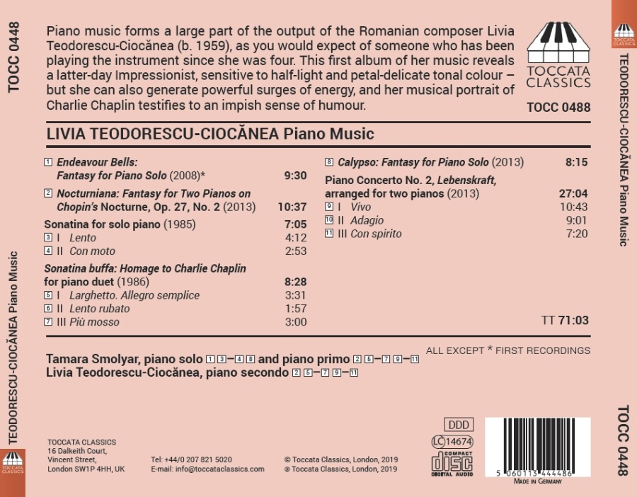 Teodorescu-Ciocanea: Piano Music - slide-1