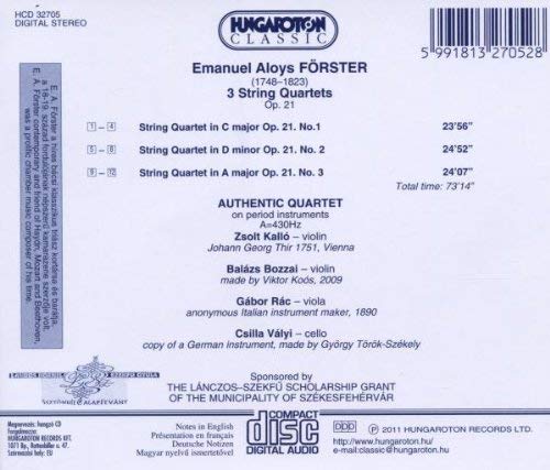 Förster: 3 String Quartets op. 21 - slide-1