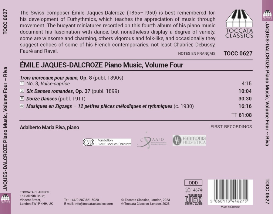 Jaques-Dalcroze: Piano Music Vol. 4 - slide-1