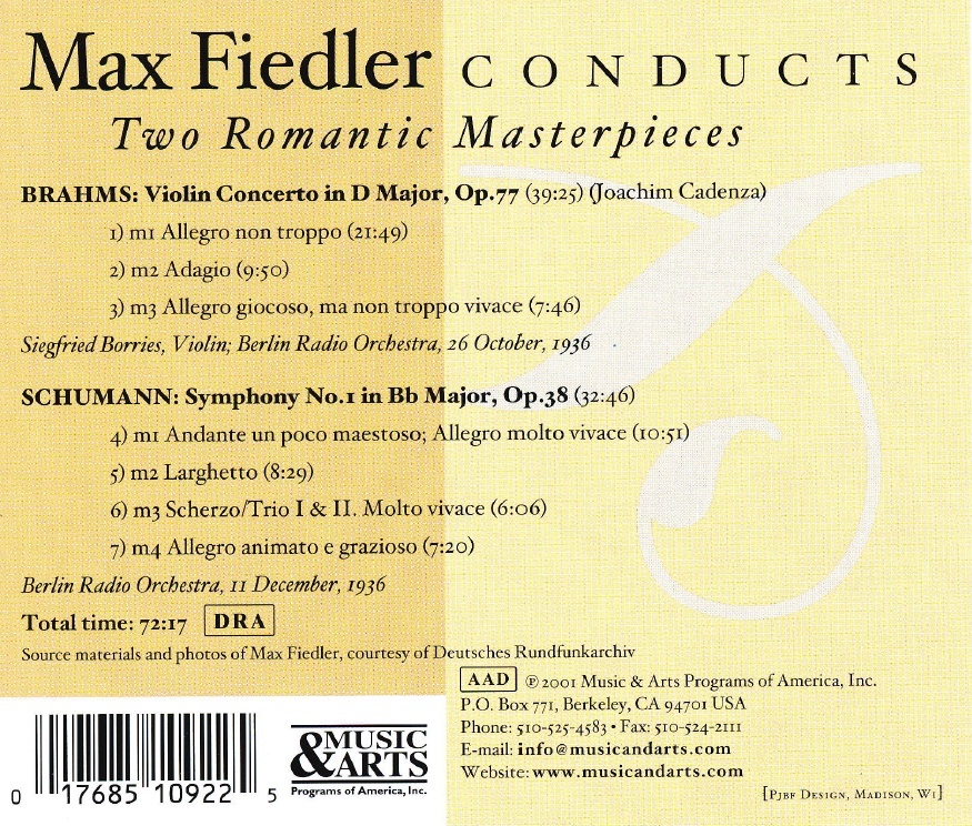 Brahms: Violin Concerto; Schumann: Symphony No. 1 - slide-1