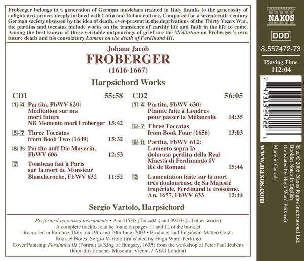 FROBERGER: Toccatas and Partitas - slide-1