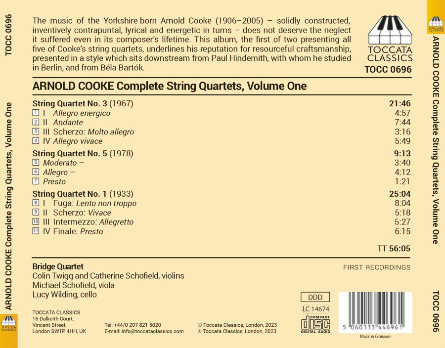 Cooke: Complete String Quartets Vol. 1 - slide-1