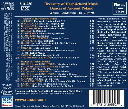 Landowska: Treasury of Harpsichord Music - Dances of Ancient Poland - slide-1