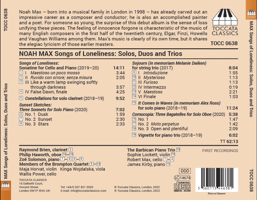 Max: Songs of Loneliness - Solos, Duos and Trios - slide-1