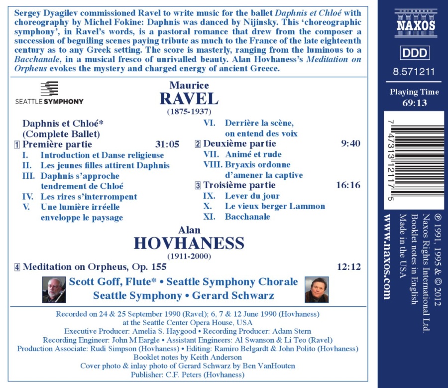 RAVEL: Daphnis et Chloe / HOVHANESS: Meditation on Orpheus - slide-1