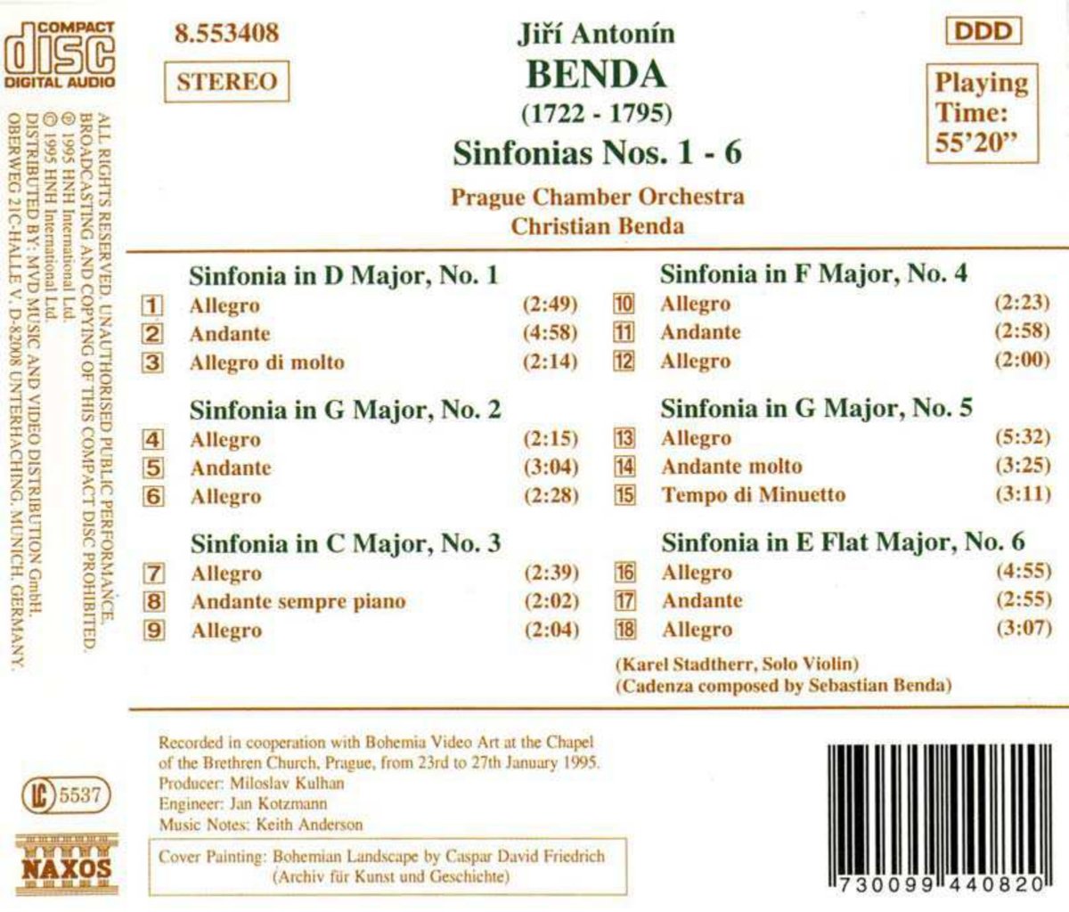 BENDA: Sinfonias nos. 1 - 6 - slide-1