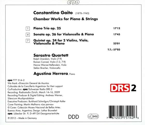 Gaito: Piano Trio & Piano Quintet - slide-1