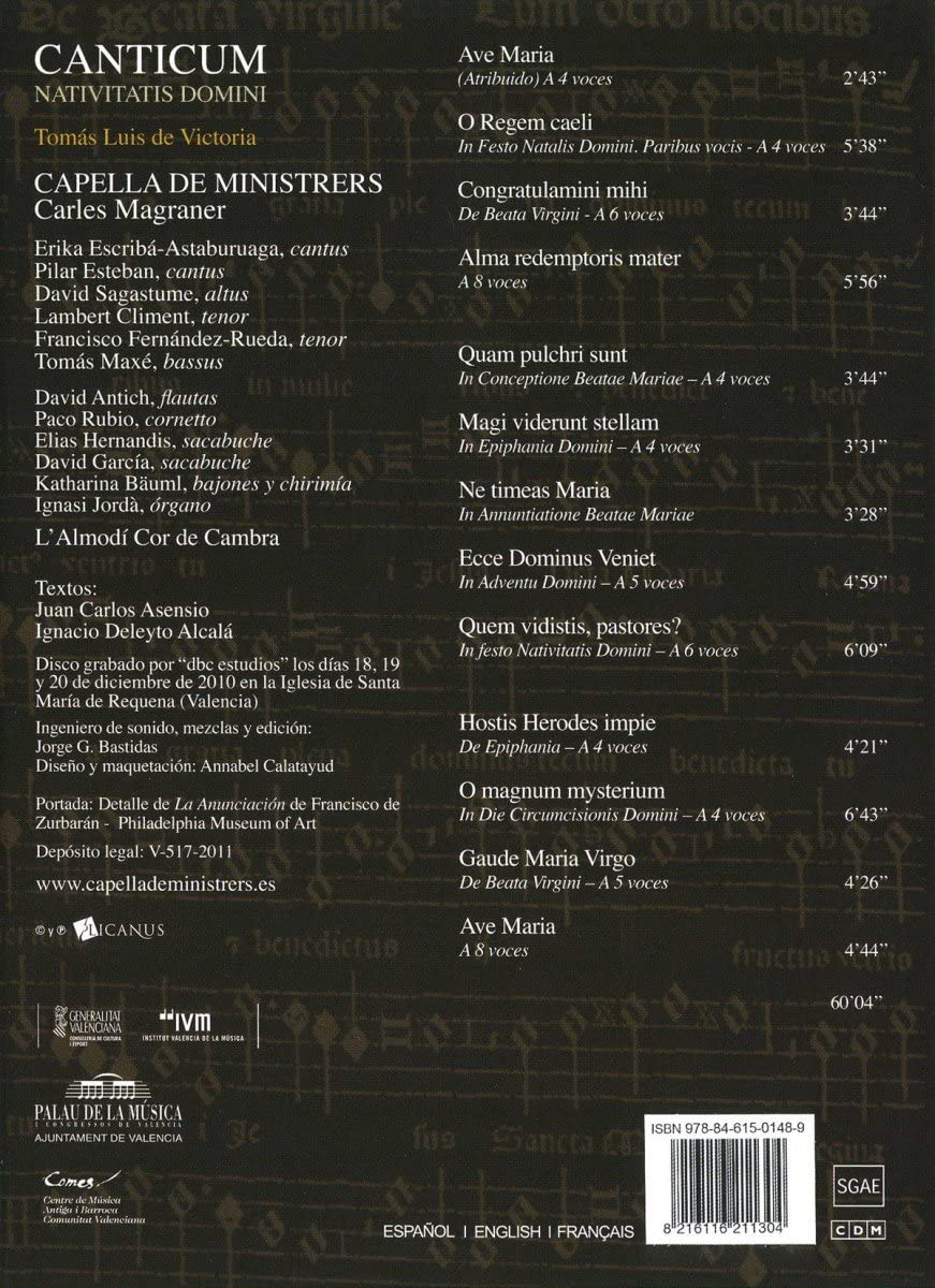 Victoria: Canticum Nativitatis Domini - slide-1