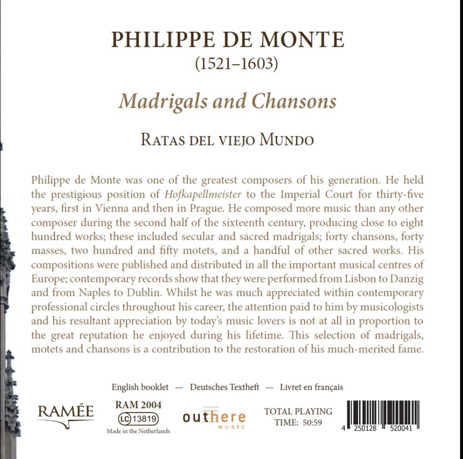 de Monte: Madrigals and Chansons - slide-1