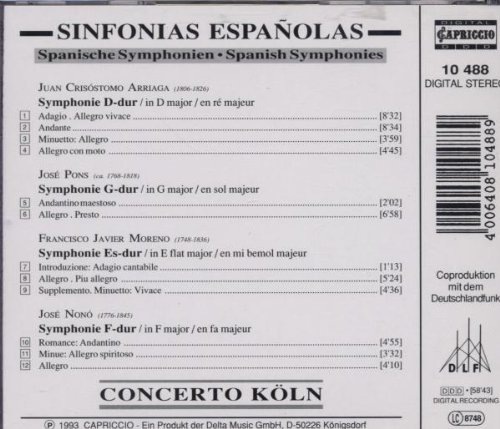 Sinfonias Espa?olas - Arriaga, Pons, Nonó, Moreno - slide-1