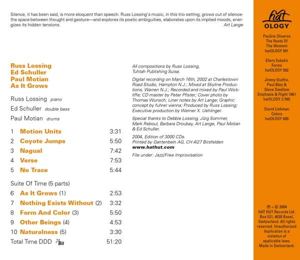 Lossing/Schuller/Motian: As It Grows - slide-1