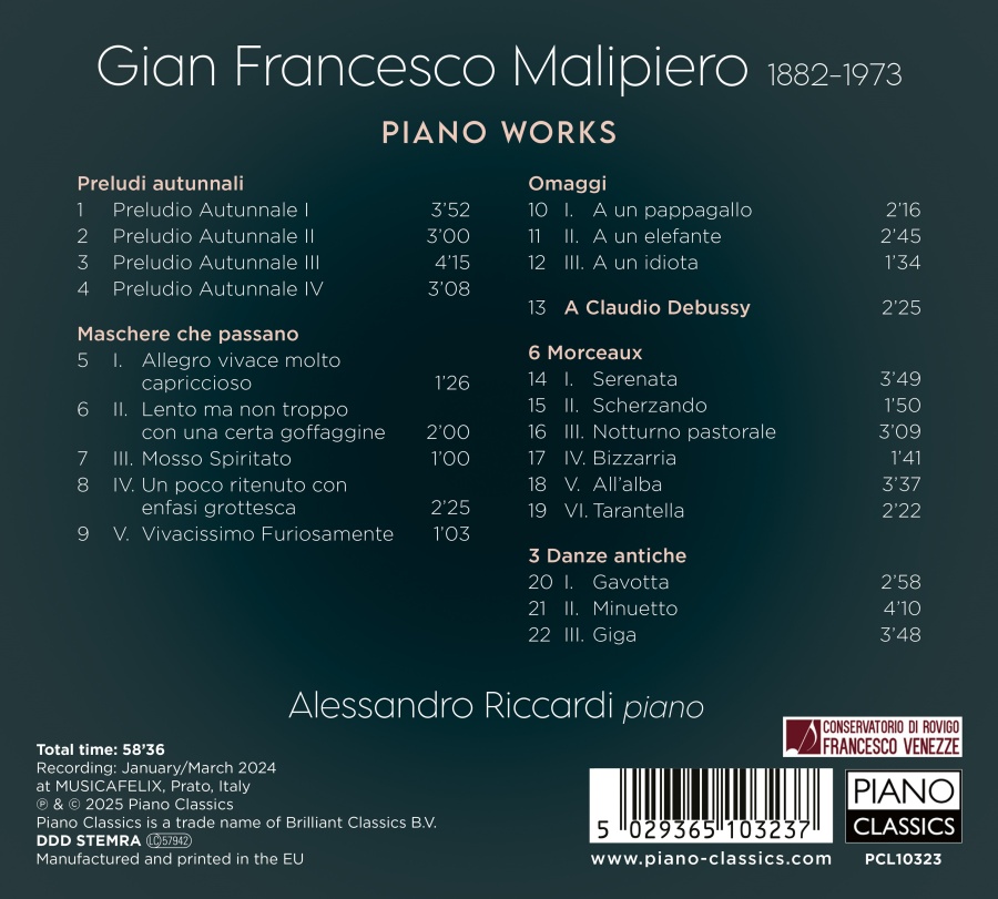 Malipiero: Piano Works - slide-1