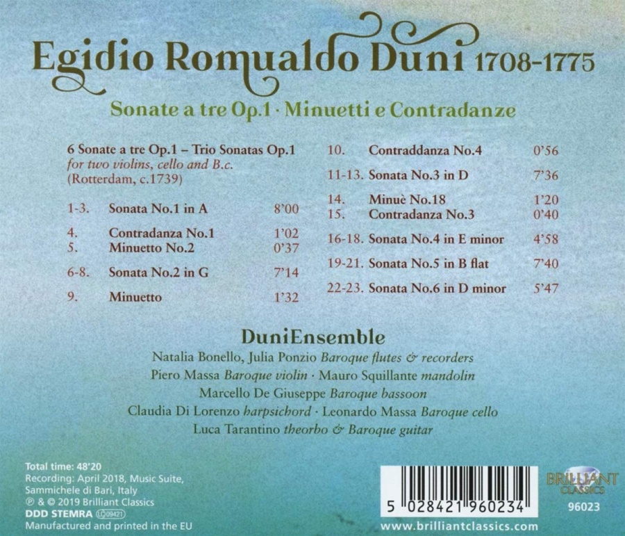 Duni: Trio Sonatas Op. 1 - slide-1