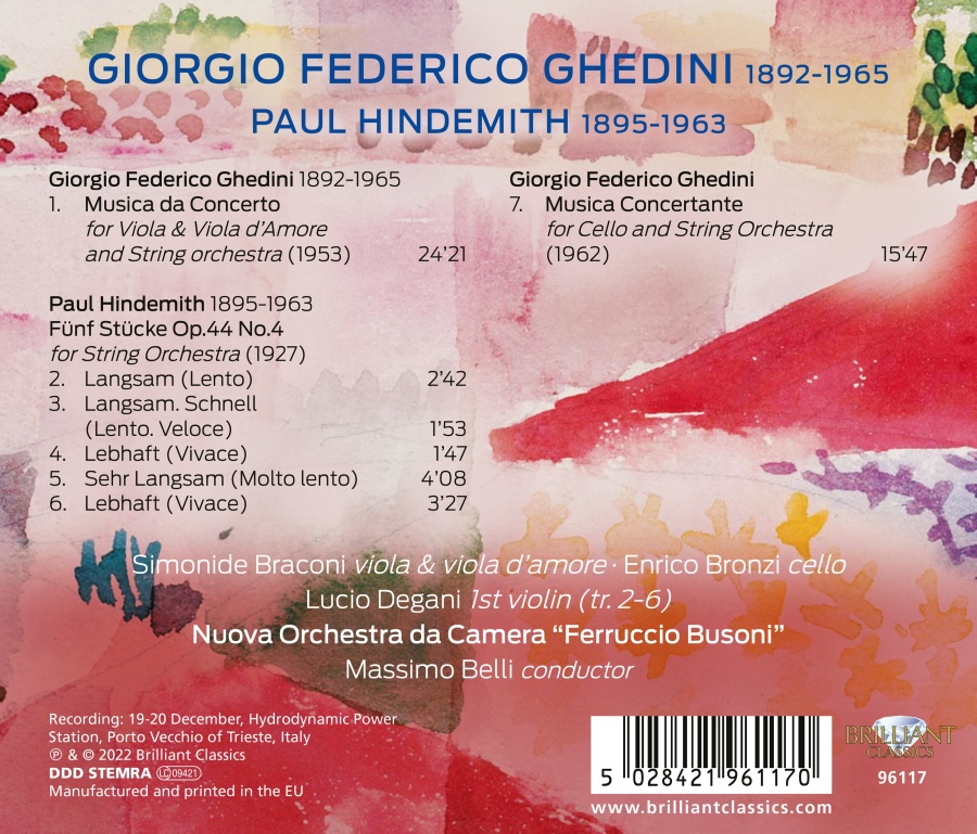 Ghedini: Musica da Concerto, Musica Concertante / Hindemith: Fünf Stücke - slide-1