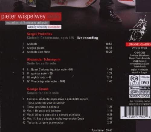 Prokofiev: Sinfonia Concertante, TCHEREPNIN: Suite for cello solo, CRUMB: Sonata for cello solo - slide-1