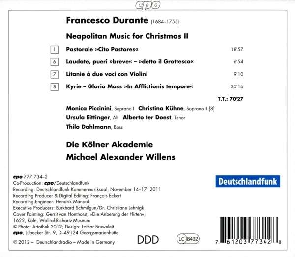 Durante: Neapolitan Music for Christmas II - slide-1