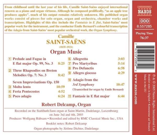 SAINT-SAENS: Organ Music - slide-1