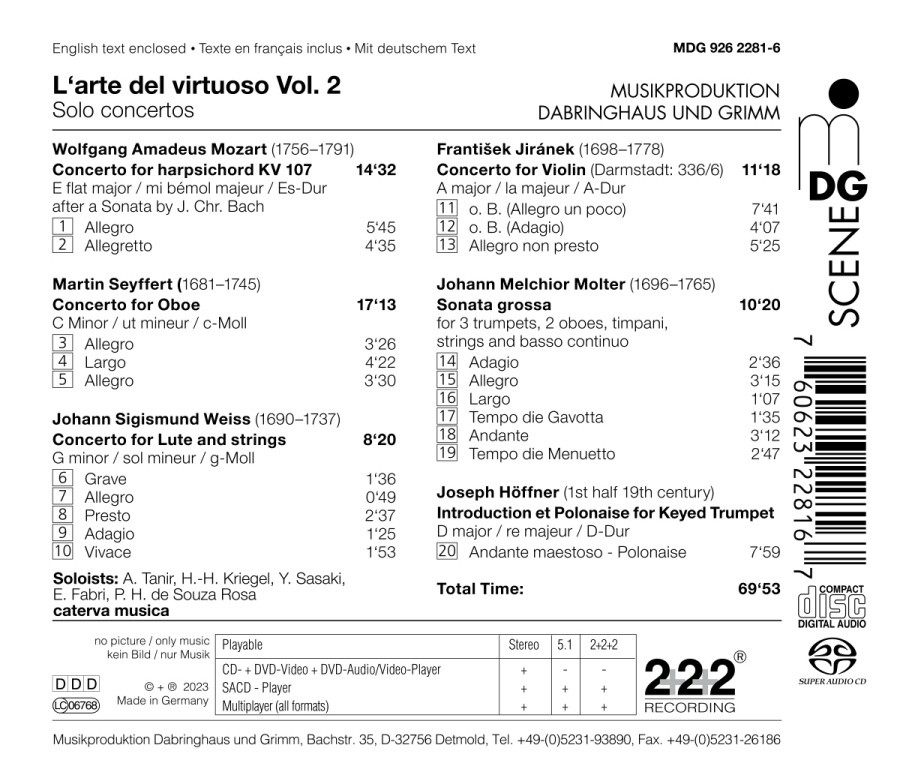 L‘Arte del Virtuoso Vol. 2 - Solo Concertos - slide-1