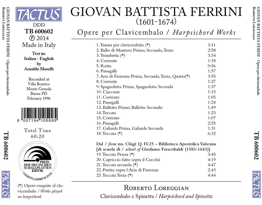 Ferrini: Opere per Clavicembalo - slide-1