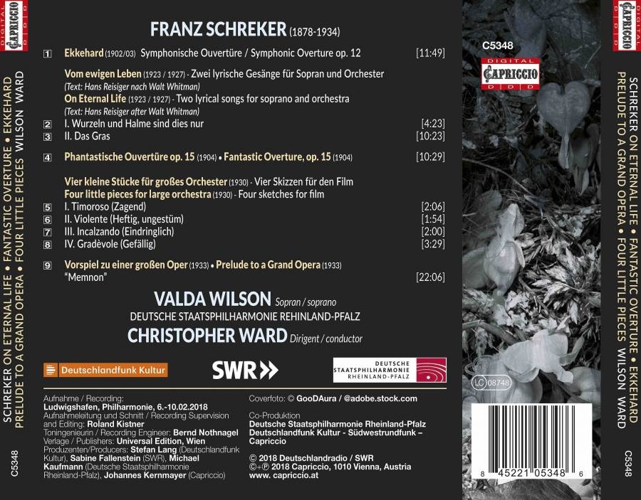 Schreker: On Eternal Life; Fantastic Overture; Ekkehard - slide-1