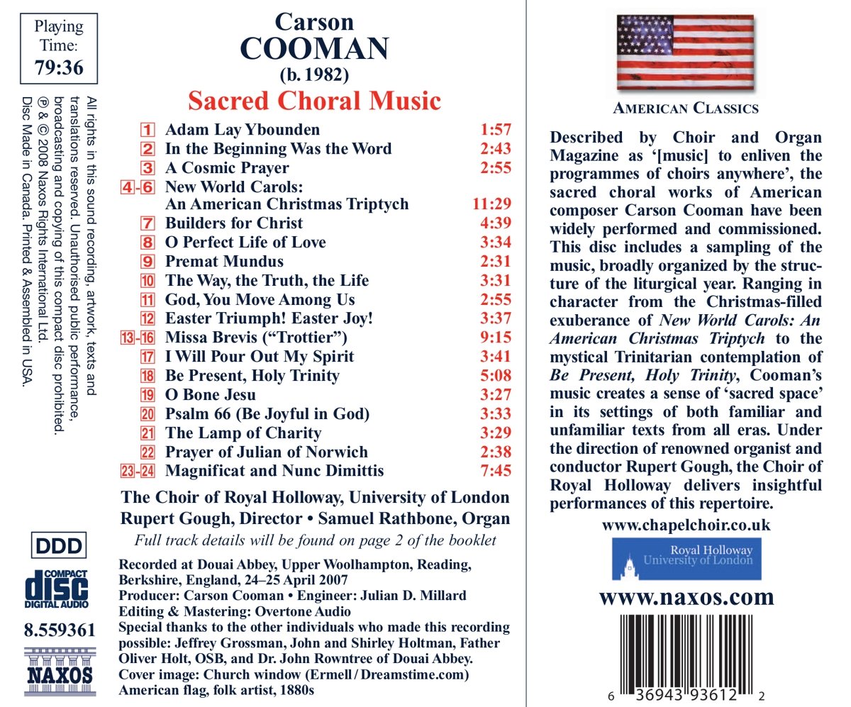COOMAN: Sacred choral music - slide-1