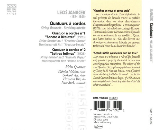Janacek: Quatuors a cordes - slide-1