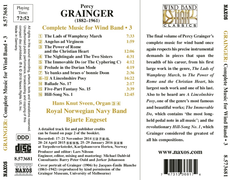Grainger: Complete Music for Wind Band Vol. 3 - slide-1