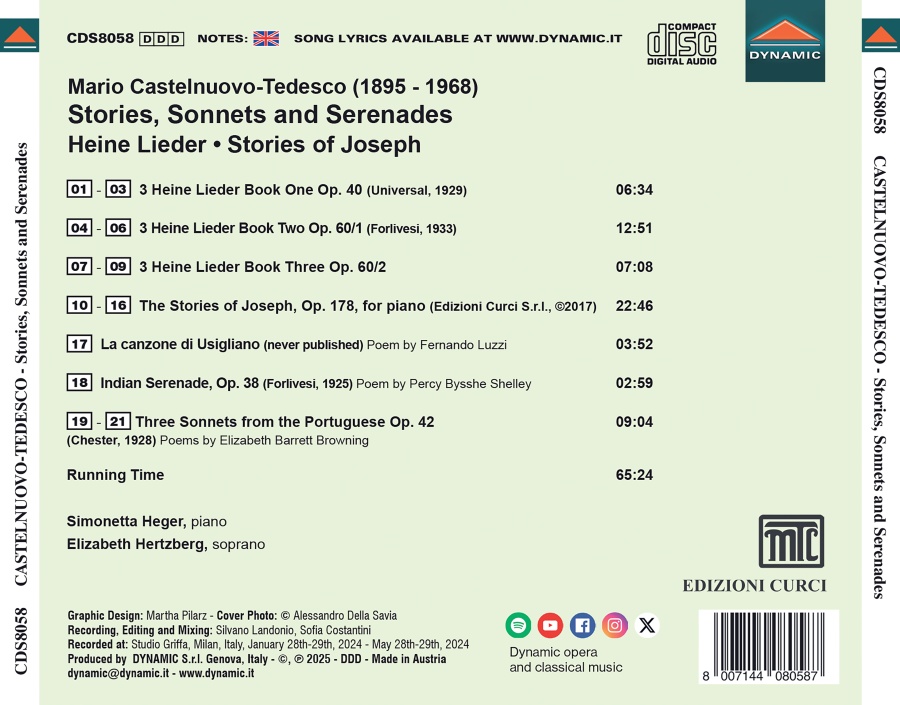 Castelnuovo-Tedesco: Stories, Sonnets and Serenades - slide-1