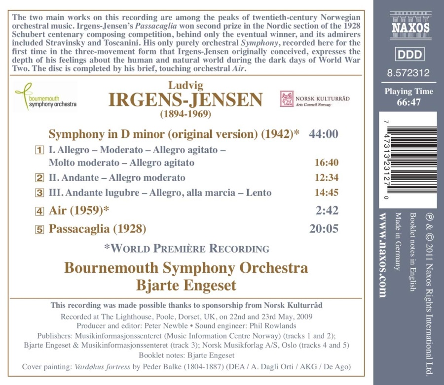 IRGENS-JENSEN: Symphony in D Minor; Air; Passacaglia - slide-1