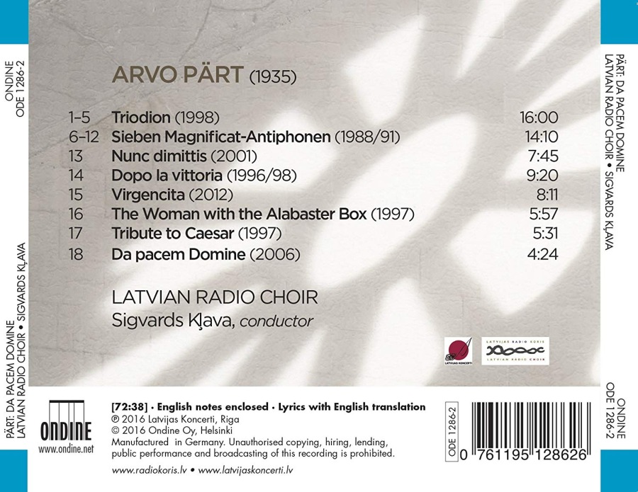 Pärt: Da pacem Domine - slide-1
