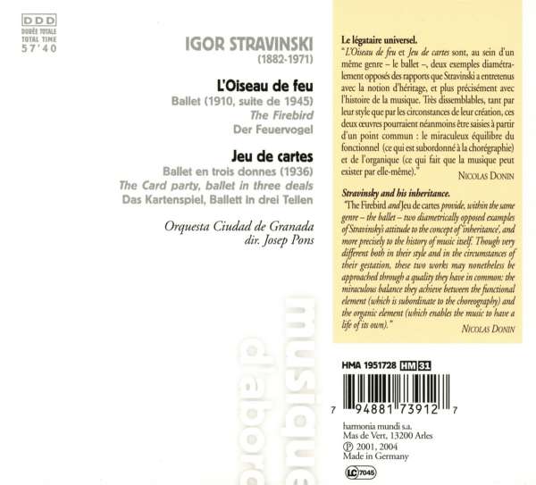 Stravinsky: L'Oiseau de Feu, Jeu de Cartes - slide-1