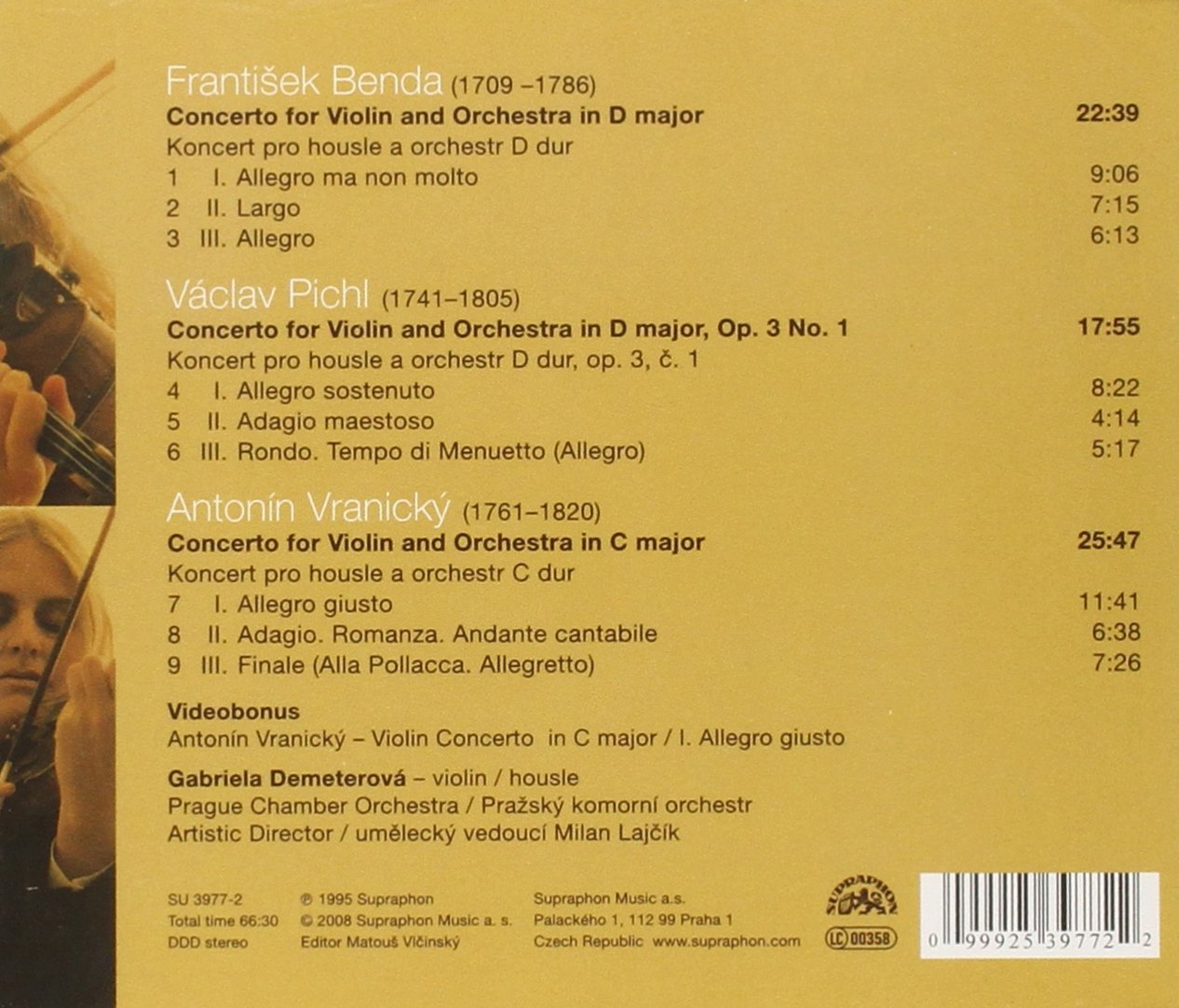 Benda, Pichl, Vranicky: Violin Concertos - slide-1
