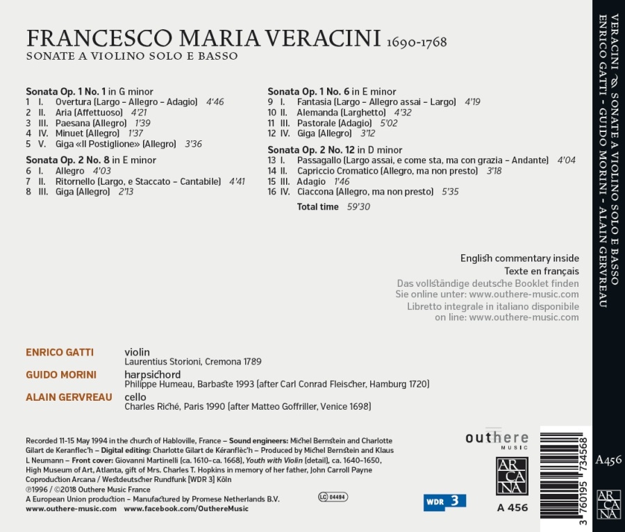 Veracini: Sonate a violino solo e basso - slide-1