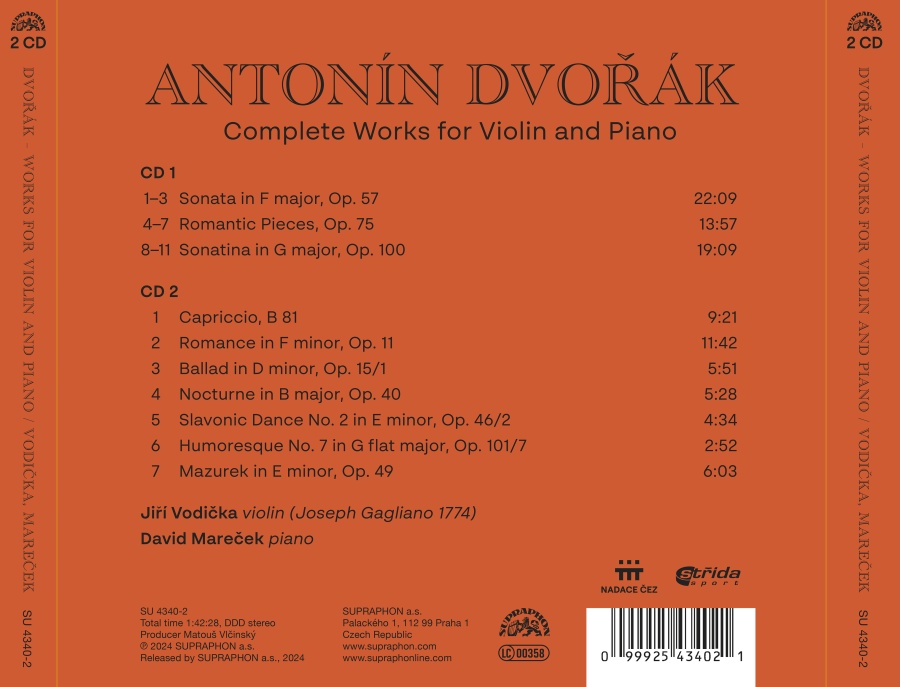 Dvořák: The Complete Works for Violin and Piano - slide-1