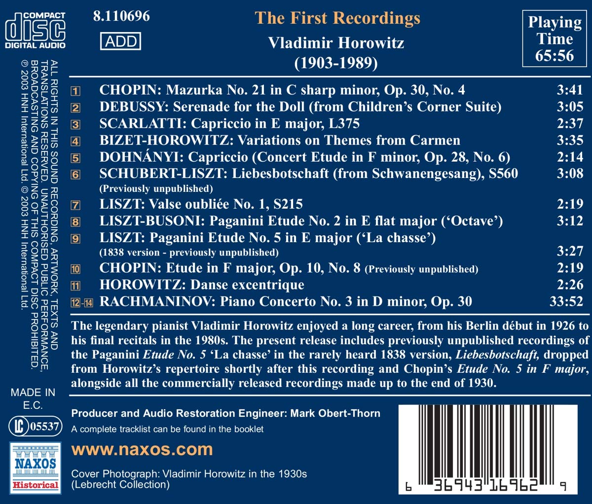 Vladimir Horowitz - The First Recordings - slide-1