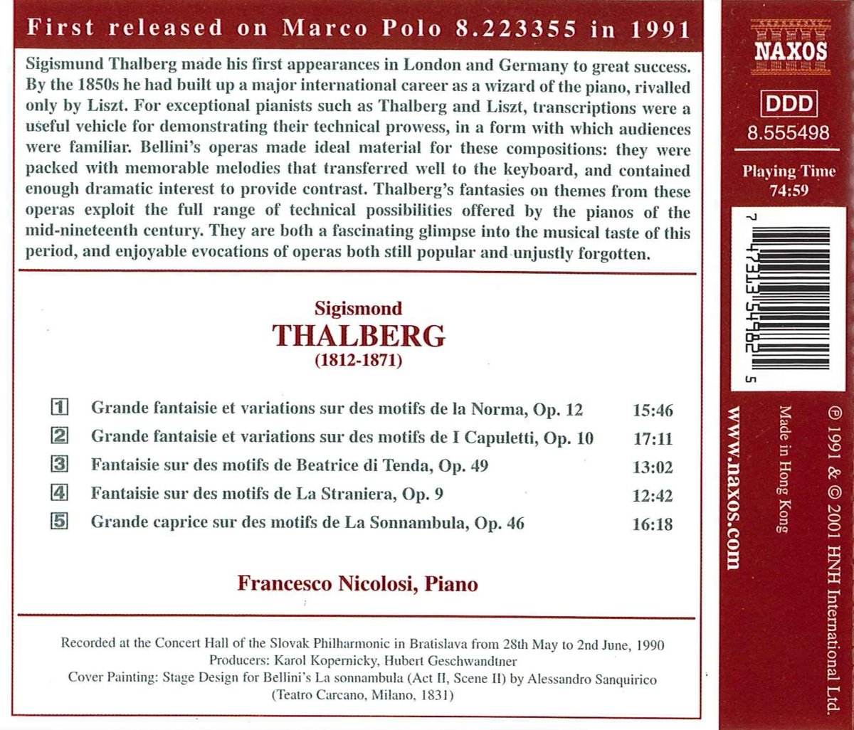 THALBERG: Fantasies on Operas by Bellini - slide-1