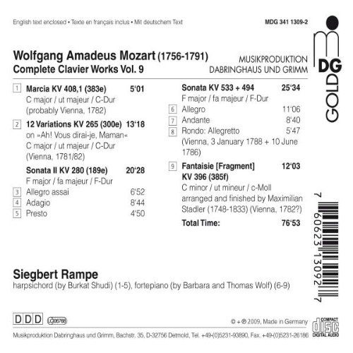 Mozart: Complete Piano Works Vol. 9 - slide-1