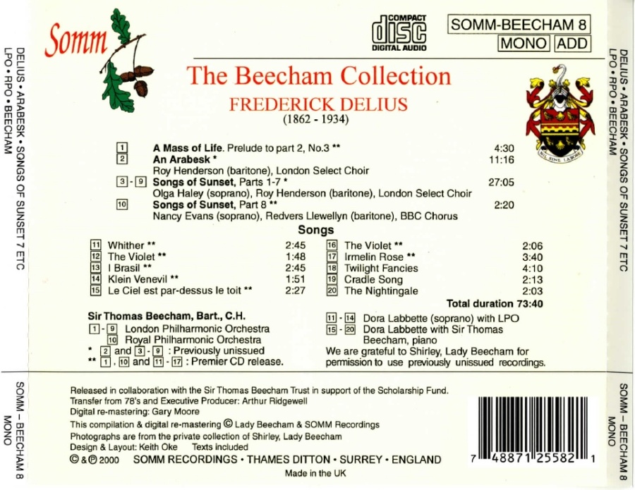 Delius: A Mass of Life Prelude; An Arabesque & Songs of Sunset - slide-1